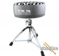 Pork Pie Percussion Round Vinyl Drum Throne-Charcoal/ Zebra Pork Pie Percussion Round Vinyl Drum Throne-Charcoal/ Zebra