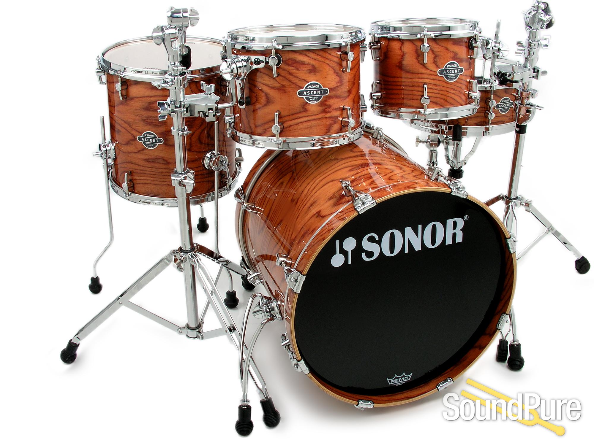Sonor 5pc Ascent Studio Drum Set Natural Gloss eBay
