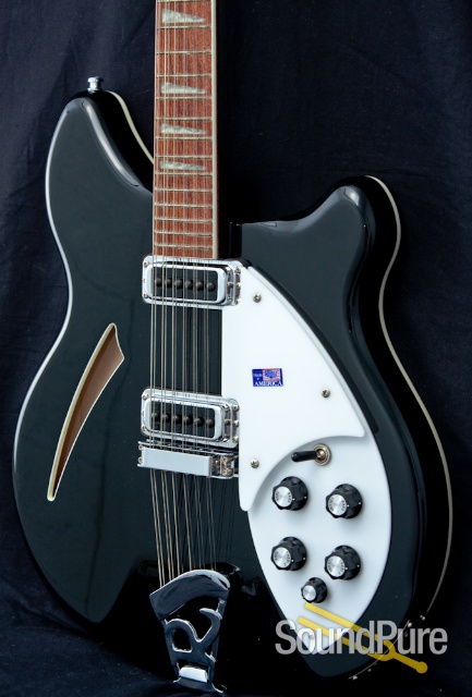 Rickenbacker 360 12-string Black Jetglo Guitar - Used — image 8