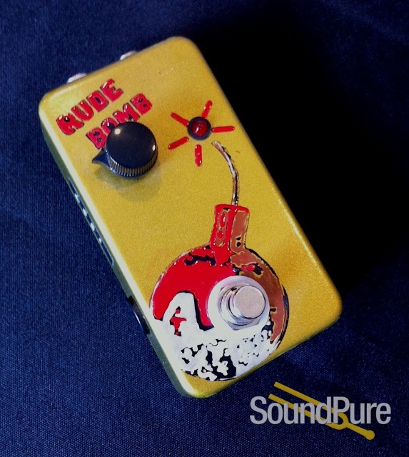 Flickinger Rude Bomb Boost Pedal - Dark Gold