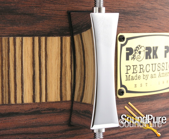 Pork Pie 5.5 x14 Maple Snare Drum-Rosewood/Zebrawood — image 5