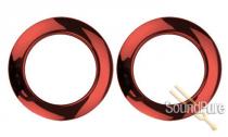 Bass Drum O's 2" Red Chrome Bass Drum Rings 2 Pack Bass Drum O's 2" Red Chrome Bass Drum Rings 2 Pack