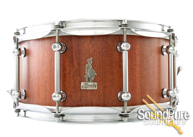 Brady 6.5x14 Jarrah Block Snare Drum Satin Finish — image 1