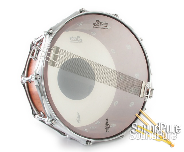 Brady 6.5x14 Jarrah Block Snare Drum Satin Finish — image 4