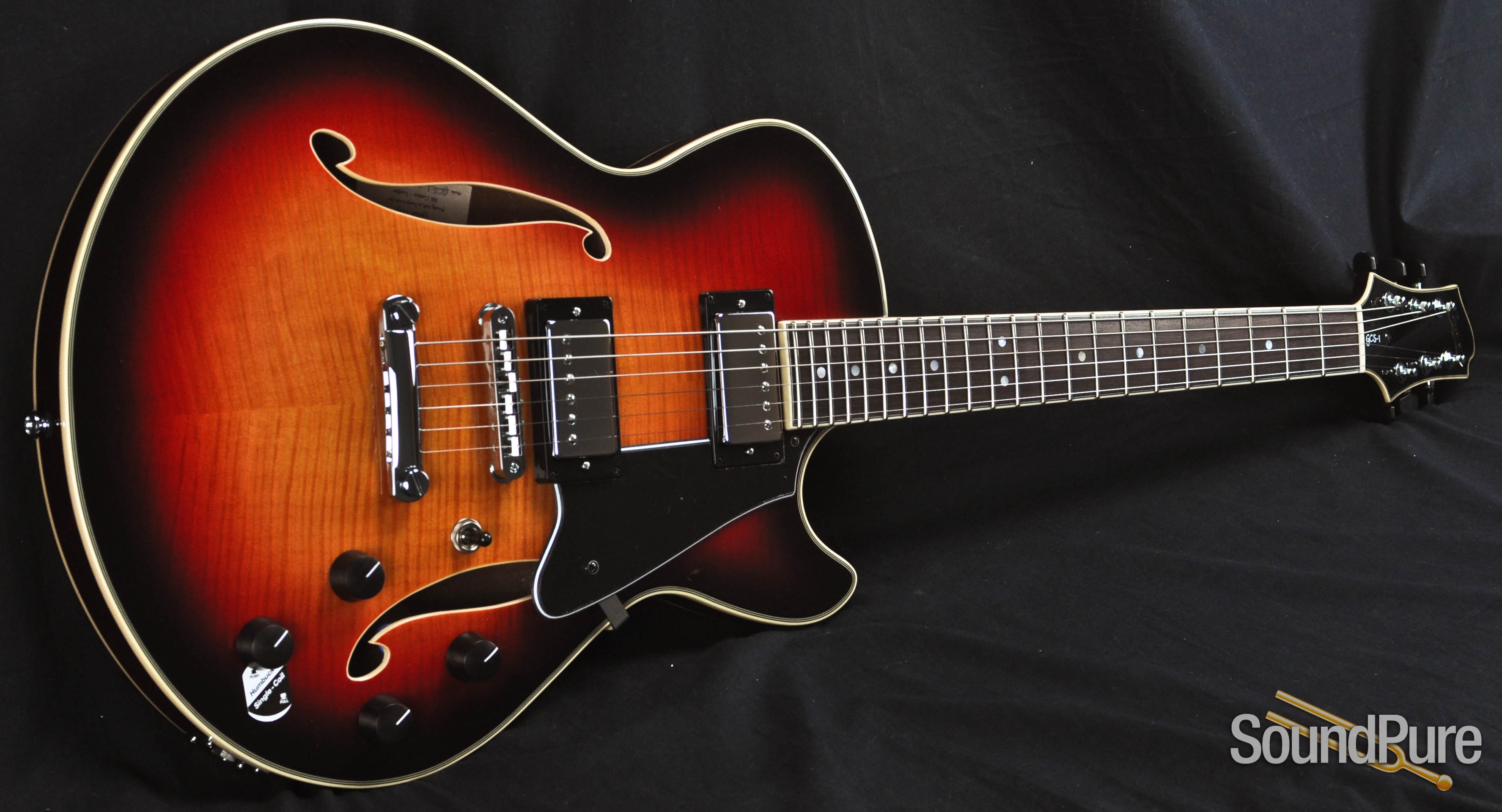 Comins GCS1 Autumn Burst SemiHollow Electric Guitar
