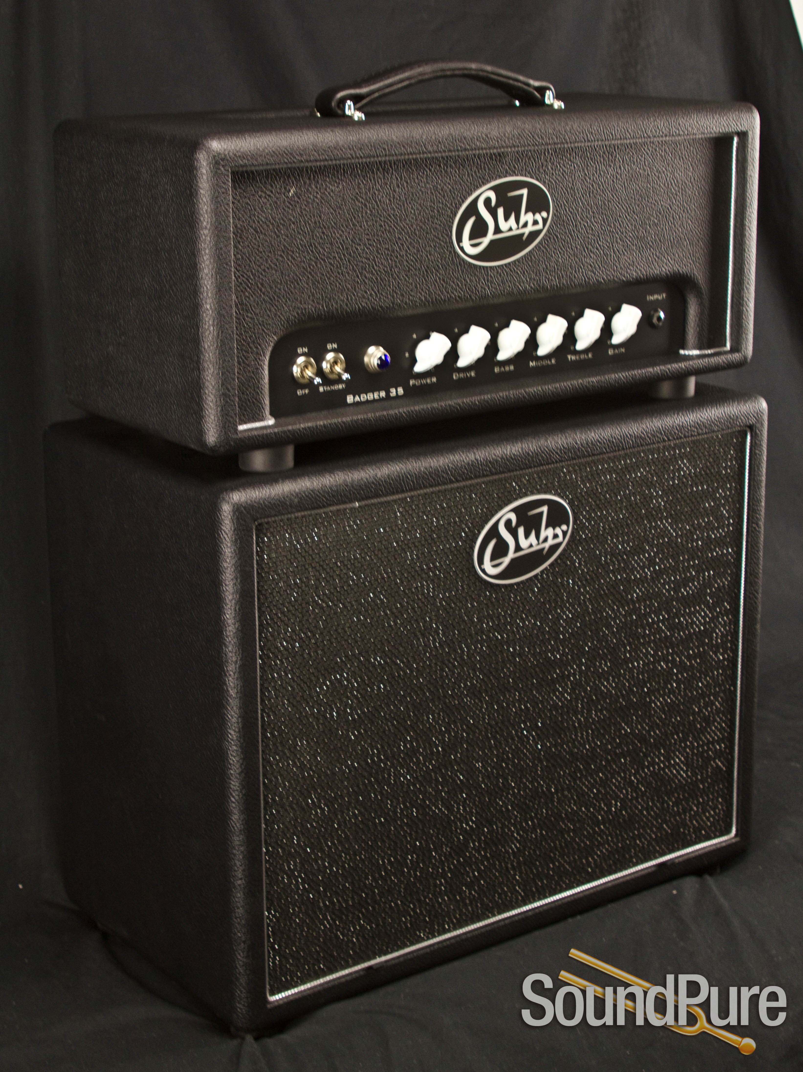 Suhr Badger 35 Amp Head With 112 Cabinet In Yin Yang Black