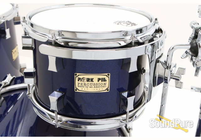 Pork Pie 3pc Sapphire Blue Sparkle Lacquer Drum Set — image 2