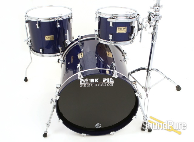 Pork Pie 3pc Sapphire Blue Sparkle Lacquer Drum Set