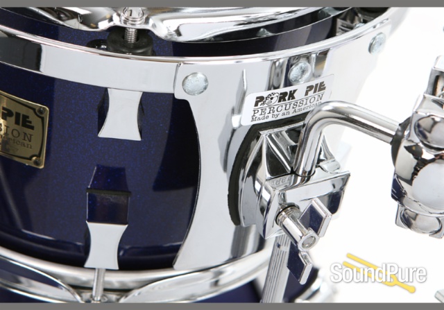 Pork Pie 3pc Sapphire Blue Sparkle Lacquer Drum Set — image 5