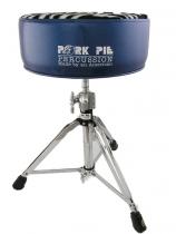 Pork Pie Percussion Round Drum Throne-Sparkle Blue/Zebra Pork Pie Percussion Round Drum Throne-Sparkle Blue/Zebra
