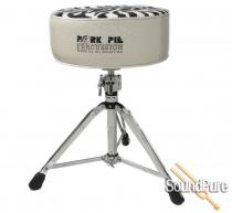Pork Pie Percussion Round Drum Throne-Silver Sparkle/Zebra Pork Pie Percussion Round Drum Throne-Silver Sparkle/Zebra
