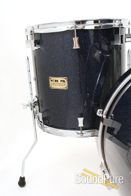 Pork Pie 4pc Indigo Blue Glass Glitter Maple Drum Set — image 6
