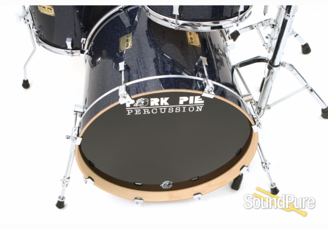 Pork Pie 4pc Indigo Blue Glass Glitter Maple Drum Set — image 7