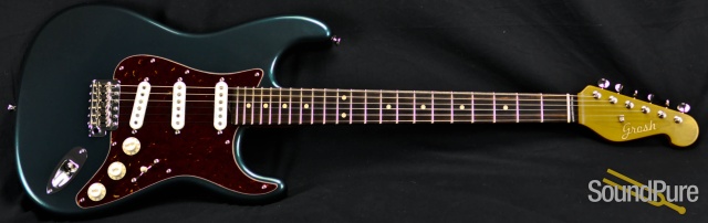 Grosh NOS Retro Charcoal Frost Metallic Electric Guitar — image 13