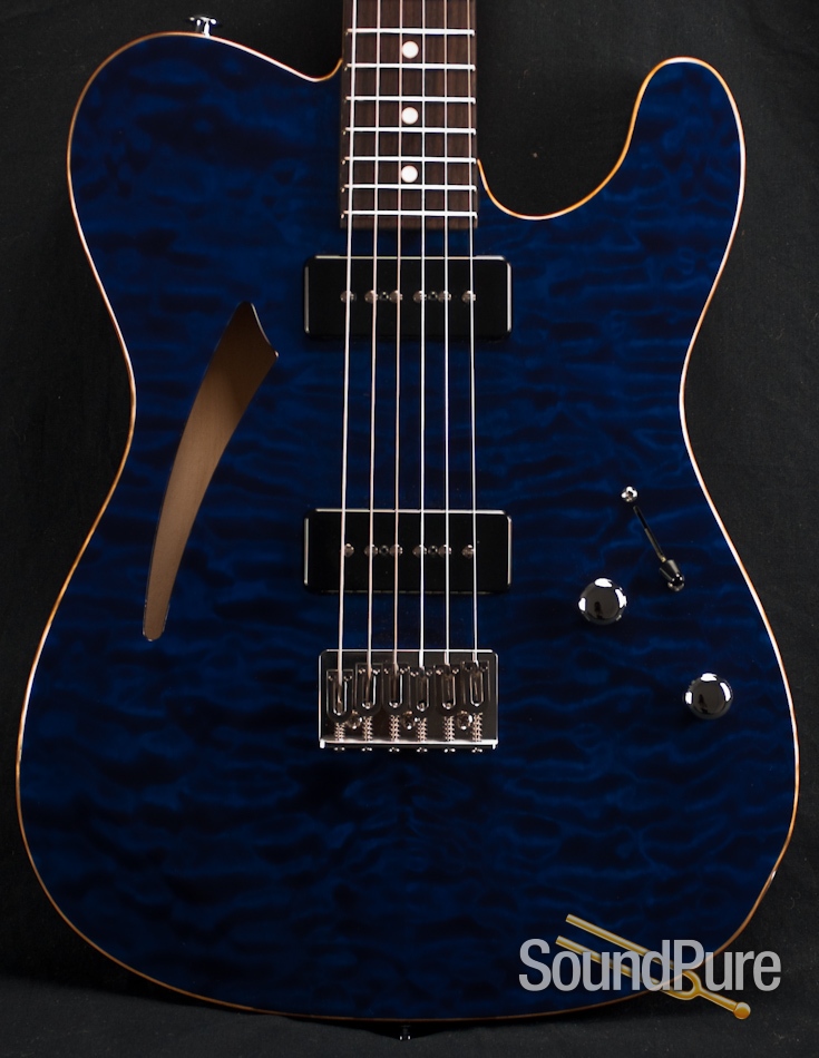 Suhr Classic T Cats Eye Trans Blue Chambered Guitar