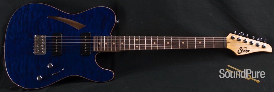 Suhr Classic T Cats Eye Trans Blue Chambered Guitar