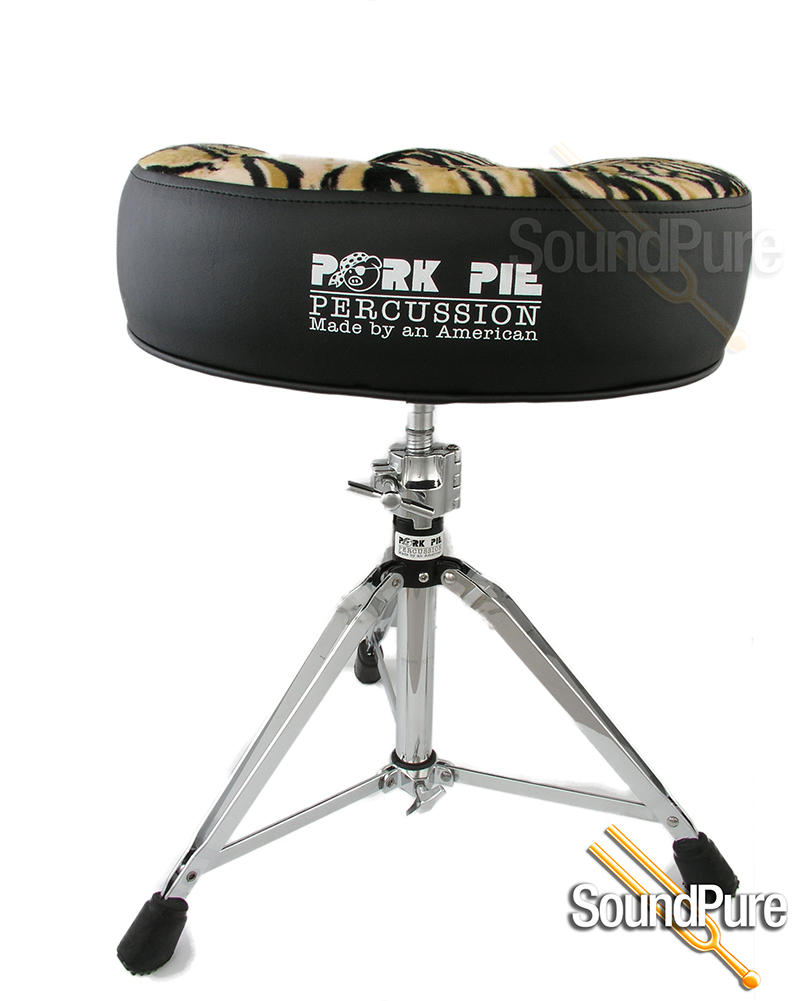 Pork Pie Big Boy Motorcycle Drum Throne Black/ Tiger