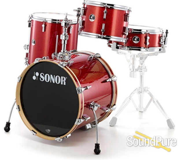 Sonor 4pc Be Bop Drum SetRed Galaxy Sparkle