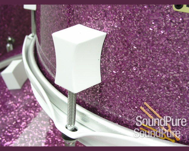 Pork Pie 4pc Purple Glass Glitter/White Hardware Drum Set — image 3