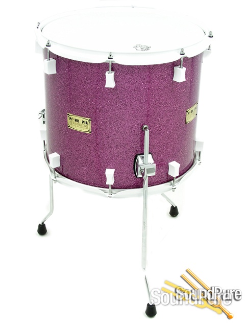 Pork Pie 4pc Purple Glass Glitter/White Hardware Drum Set — image 5