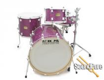 Pork Pie 4pc Purple Glass Glitter/White Hardware Drum Set Pork Pie 4pc Purple Glass Glitter/White Hardware Drum Set