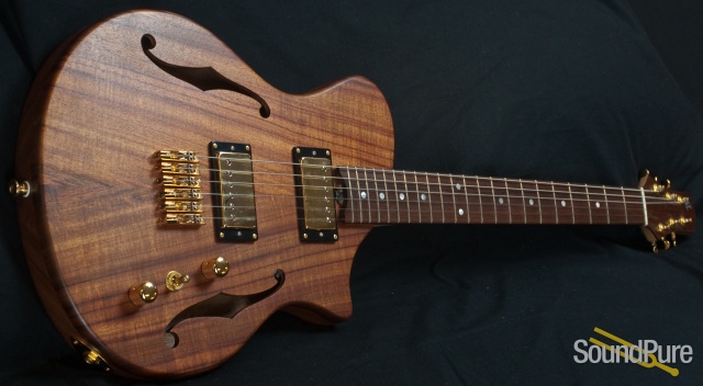 Wes Lambe 6T Koa Top Electric Guitar -used — image 7