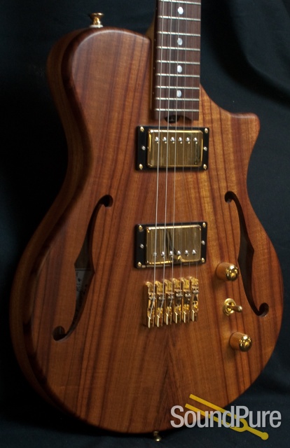 Wes Lambe 6T Koa Top Electric Guitar -used — image 13
