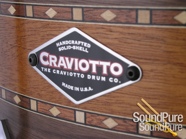 Craviotto 6.5x14 Stacked Solid Walnut/Mahogany Snare Drum — image 2