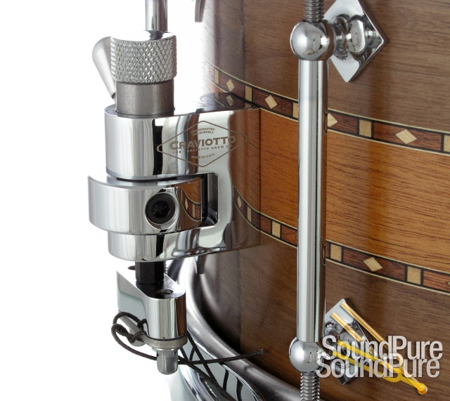 Craviotto 6.5x14 Stacked Solid Walnut/Mahogany Snare Drum — image 4