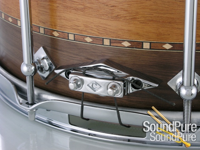 Craviotto 6.5x14 Stacked Solid Walnut/Mahogany Snare Drum — image 5