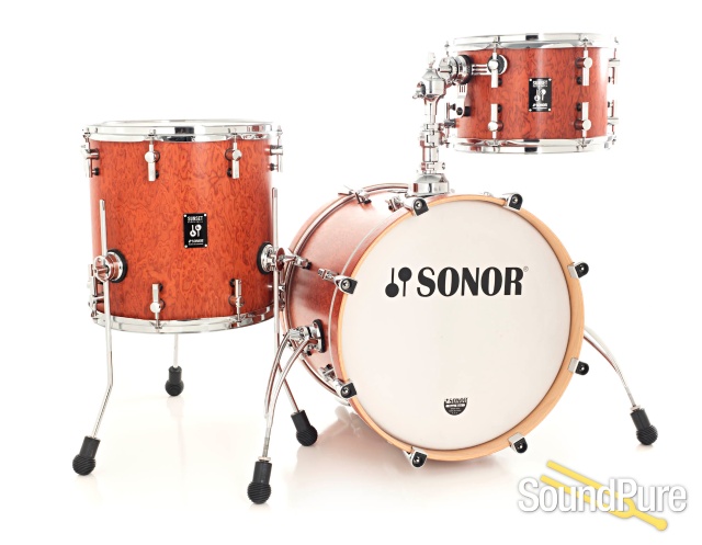 Sonor 3pc Special Edition Sunset Birdseye Beech Drum Set — image 1