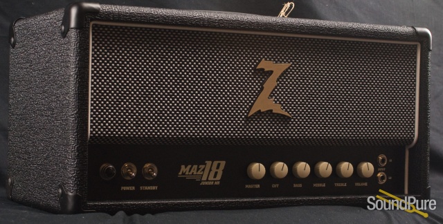 Dr. Z Maz 18 Jr. NR Amp Head - Black w/ Salt & Pepper Grill — image 2