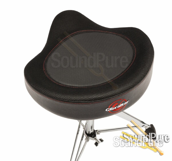 Gibraltar 9608MW2T Motorcycle Vinyl Drum Throne Web 2 Tone