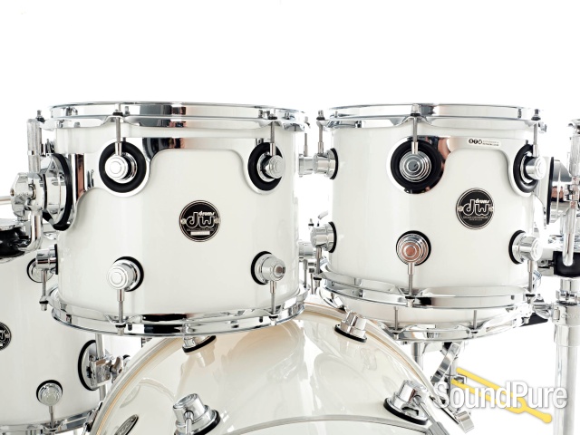 DW 4pc Performance Series Maple Drum Set-White Ice — image 4