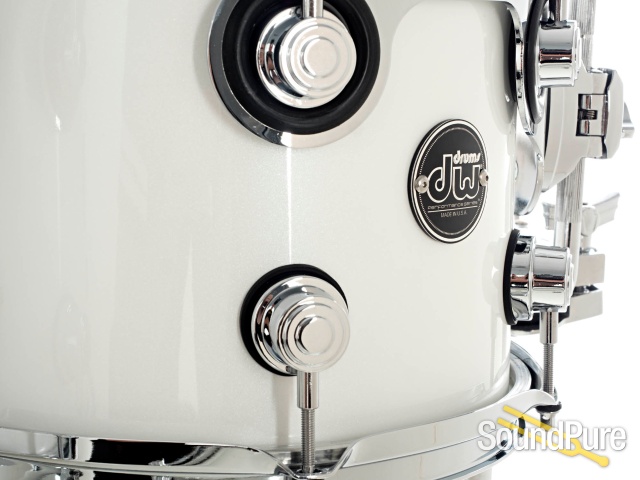 DW 4pc Performance Series Maple Drum Set-White Ice — image 8