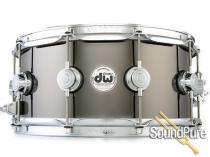 DW 6.5x14 Collectors Black Nickel over Brass Snare Drum DW 6.5x14 Collectors Black Nickel over Brass Snare Drum