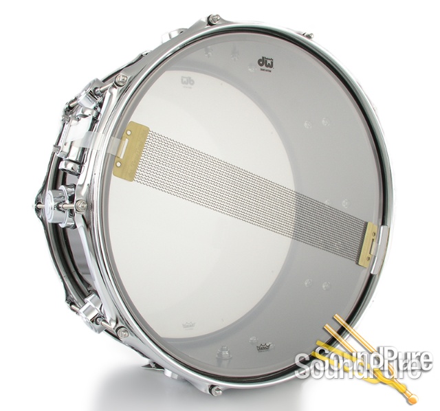 DW 6.5x14 Collectors Black Nickel over Brass Snare Drum — image 5