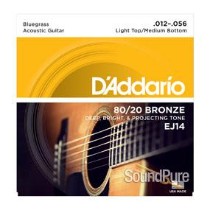 D'Addario EJ14 80/20 Bronze Light 12-56 Acoustic Strings D'Addario EJ14 80/20 Bronze Light 12-56 Acoustic Strings