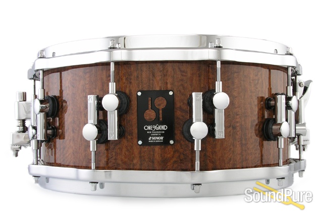 Sonor 14x6.25 One Of A Kind Snare Drum- Red Tigerwood — image 1