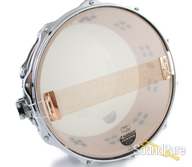 Sonor 14x6.25 One Of A Kind Snare Drum- Red Tigerwood — image 7