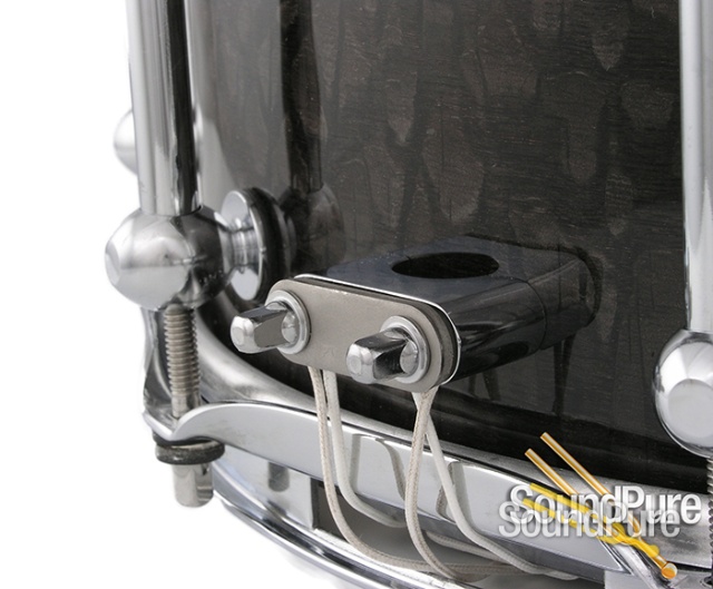 Brady 6.5x14 Silver Silky Oak Gloss Jarrah Ply Snare Drum — image 6