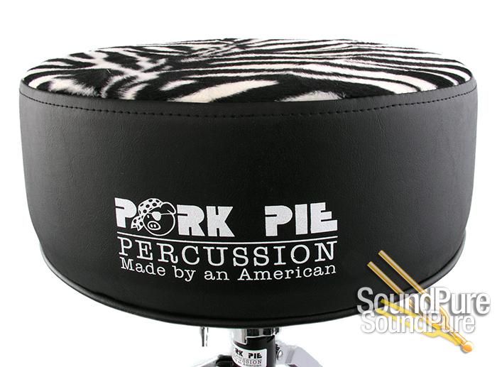 Pork Pie Percussion Round Drum ThroneBlack/Zebra