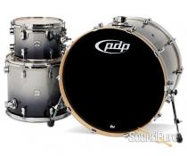 PDP 3pc Concept Maple Drum Set by DW-Silver Black Fade PDP 3pc Concept Maple Drum Set by DW-Silver Black Fade