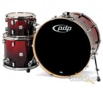 PDP 3pc Concept Maple Drum Set by DW-Red Black Fade PDP 3pc Concept Maple Drum Set by DW-Red Black Fade
