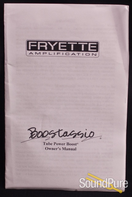 Fryette Boostassio BST-1 Tube Power Boost Guitar Pedal- Used — image 3