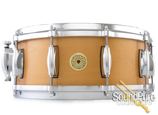 Gretsch 5.5x14 USA Custom Maple Snare Drum-Millenium Maple — image 1