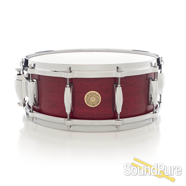 Gretsch 5.5x14 USA Custom Maple Snare Drum-Rosewood Satin